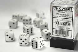 CHESSEX 16MM D6 DICE BLOCK (12 DICE) - OPAQUE