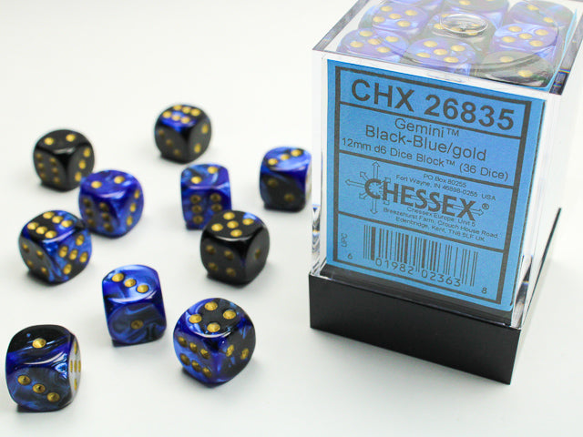 Chessex 12mm D6 Dice Block (36 Dice) *Gemini*