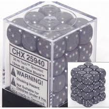 Chessex 12mm D6 Dice Block (36 Dice) *Speckled*