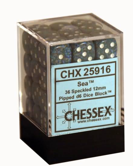 Chessex 12mm D6 Dice Block (36 Dice) *Speckled*