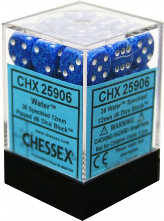 Chessex 12mm D6 Dice Block (36 Dice) *Speckled*