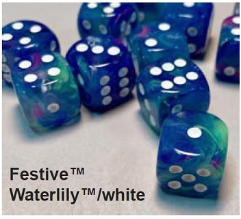 CHESSEX 16MM D6 DICE BLOCK (12 DICE) - FESTIVE