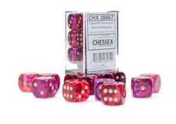 CHESSEX 16MM D6 DICE BLOCK (12 DICE) - GEMINI