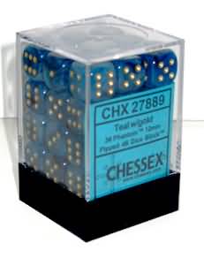 CHESSEX 12MM D6 DICE BLOCK (36 DICE) - PHANTOM