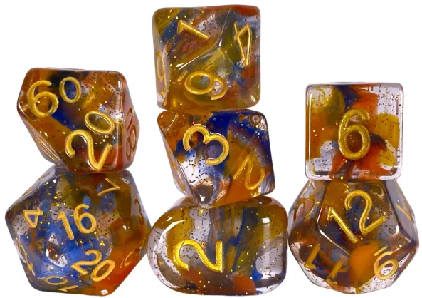 Role 4 Initiative: Set of 7 RPG Dice