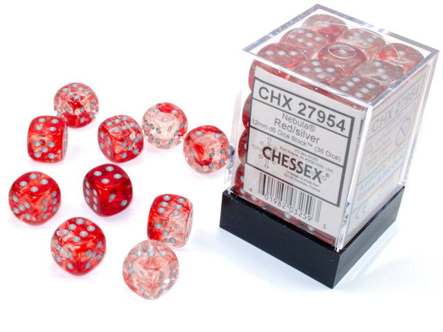 Chessex 12mm D6 Dice Block (36 Dice) *Nebula*