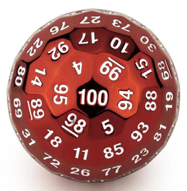 Titan's Fist Red Metal D100 Dice