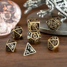 Hollow Metal Dragon Roleplaying Dice