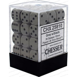 Chessex 12mm D6 Dice Block (36 Dice) *Opaque*