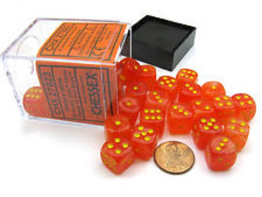 CHESSEX 16MM D6 DICE BLOCK (12 DICE) - GHOSTLY GLOW