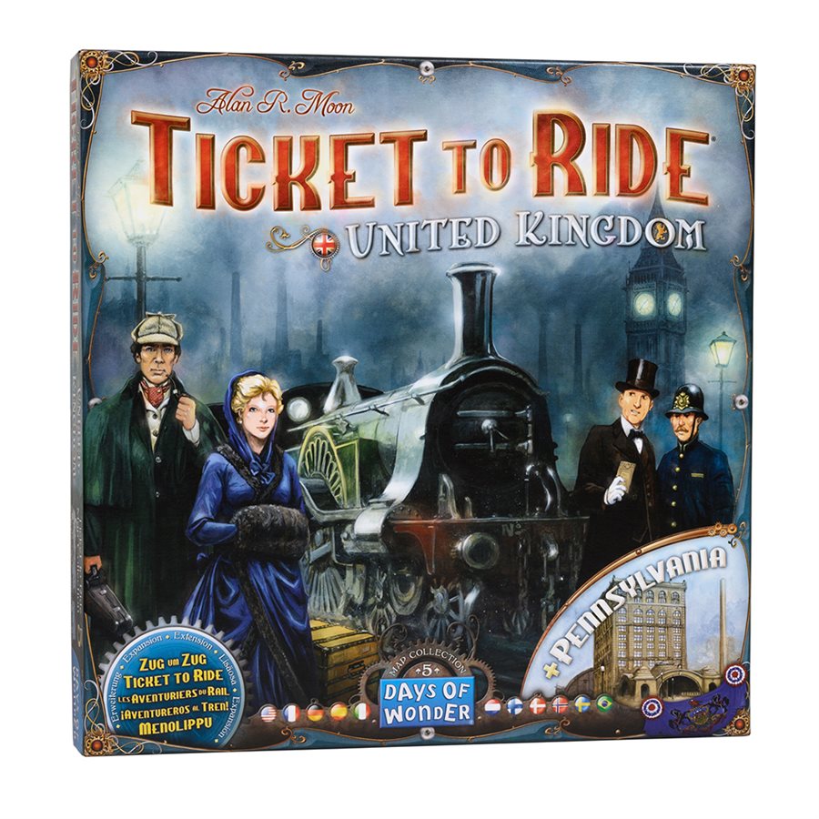 TICKET TO RIDE: MAP #5 - UNITED KINGDOM / PENNSYLVANIA