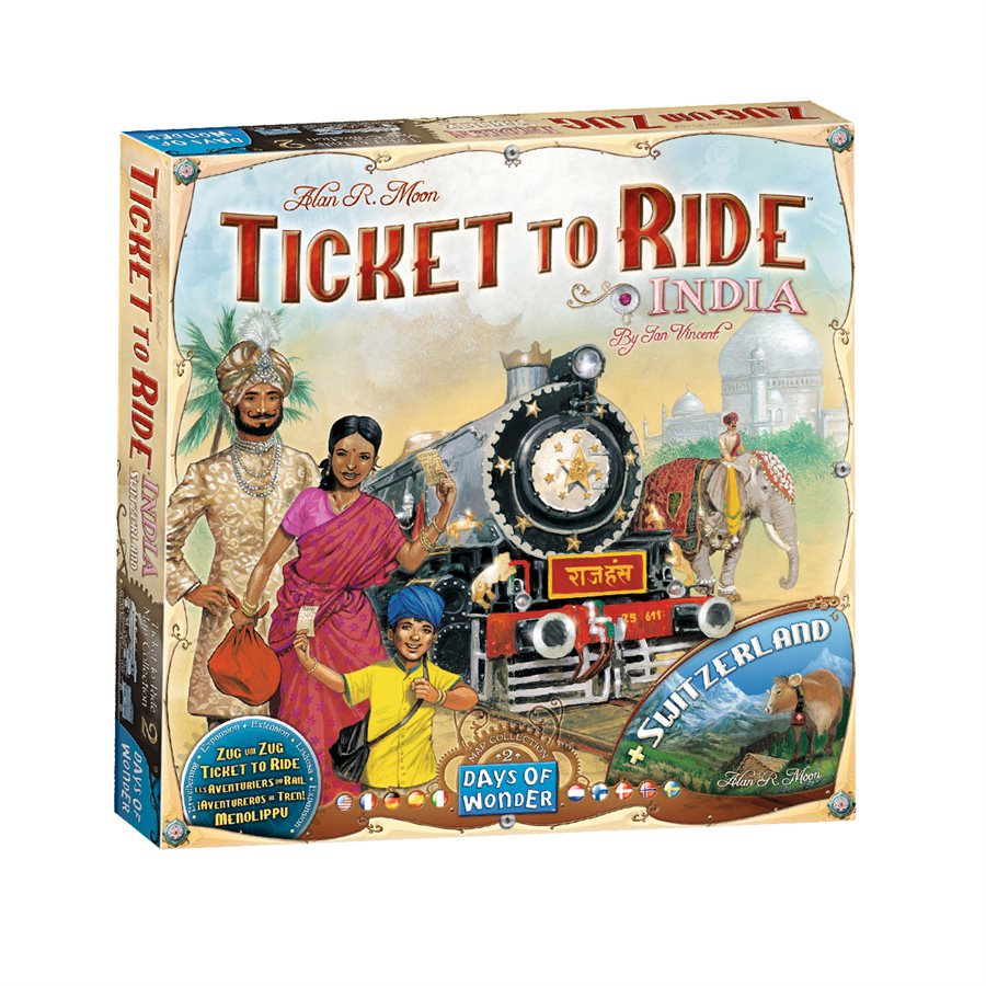 TICKET TO RIDE: MAP #2 - INDIA / SWITZERLAND