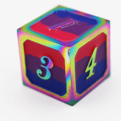 Bisexual Pride Metal Dice Set