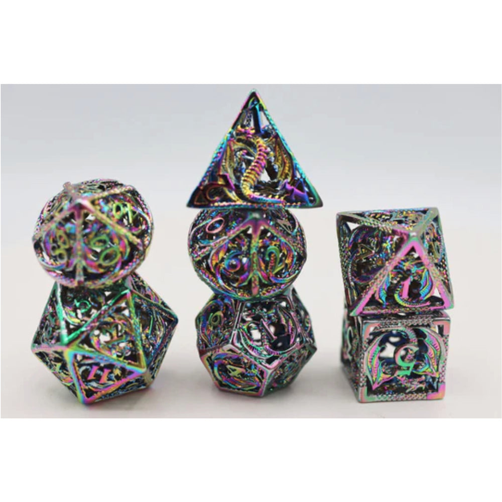 Hollow Mystic Dragon RPG Metal Dice Set