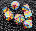 Pansexual Pride Metal Dice Set