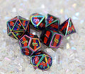 Polyamorous Pride Metal Dice Set