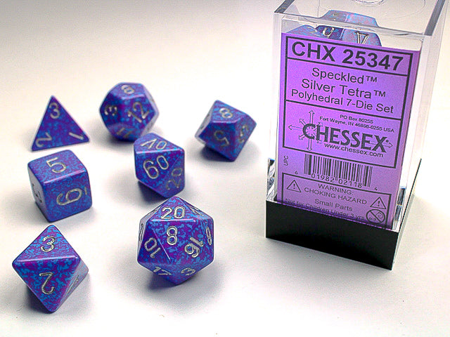 CHESSEX 7-DIE SET *SPECKLED*