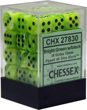 Chessex 12mm D6 Dice Block (36 Dice) *Vortex*