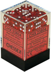 Chessex 12mm D6 Dice Block (36 Dice) *Translucent*