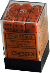 Chessex 12mm D6 Dice Block (36 Dice) *Opaque*