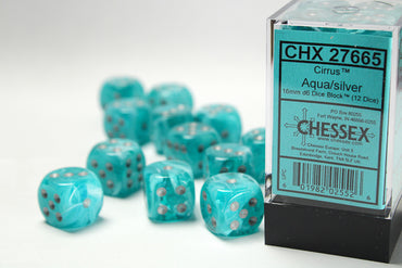 CHESSEX 16MM D6 DICE BLOCK (12 DICE) - CIRRUS