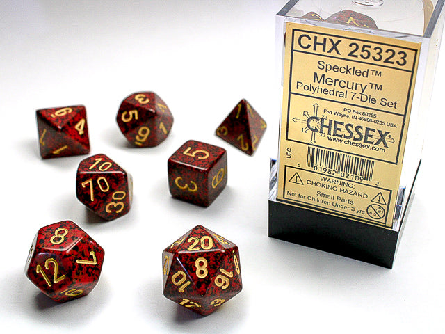 CHESSEX 7-DIE SET *SPECKLED*