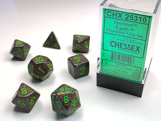 CHESSEX 7-DIE SET *SPECKLED*