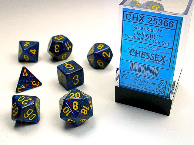 CHESSEX 7-DIE SET *SPECKLED*