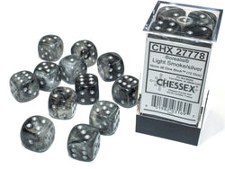 CHESSEX 16MM D6 DICE BLOCK (12 DICE) - BOREALIS