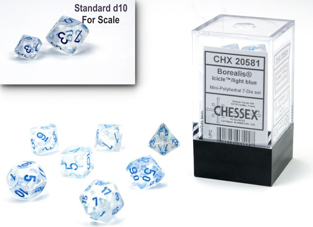 CHESSEX 7-DIE SET *BOREALIS* MINI