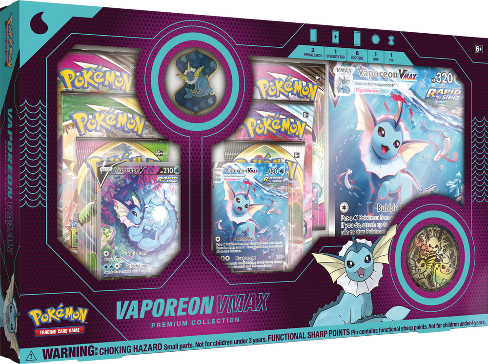 POKEMON EEVEE EVOLUTION VMAX PREMIUM COLLECTION - VAPOREON (LIMIT 1 PER CUSTOMER)