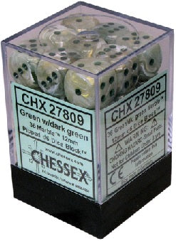 Chessex 12mm D6 Dice Block (36 Dice) *Marble*