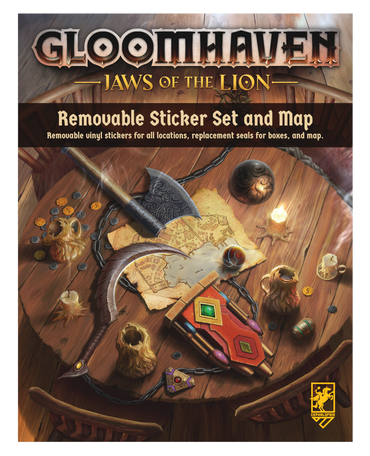 GLOOMHAVEN JAWS OF THE LION REMOVABLE STICKER SET/MAP