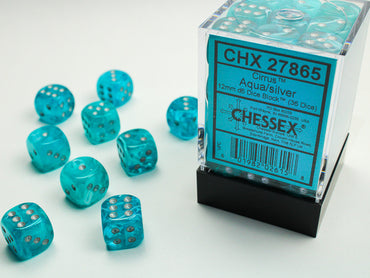 Chessex 12mm D6 Dice Block (36 Dice) *CIRRUS*